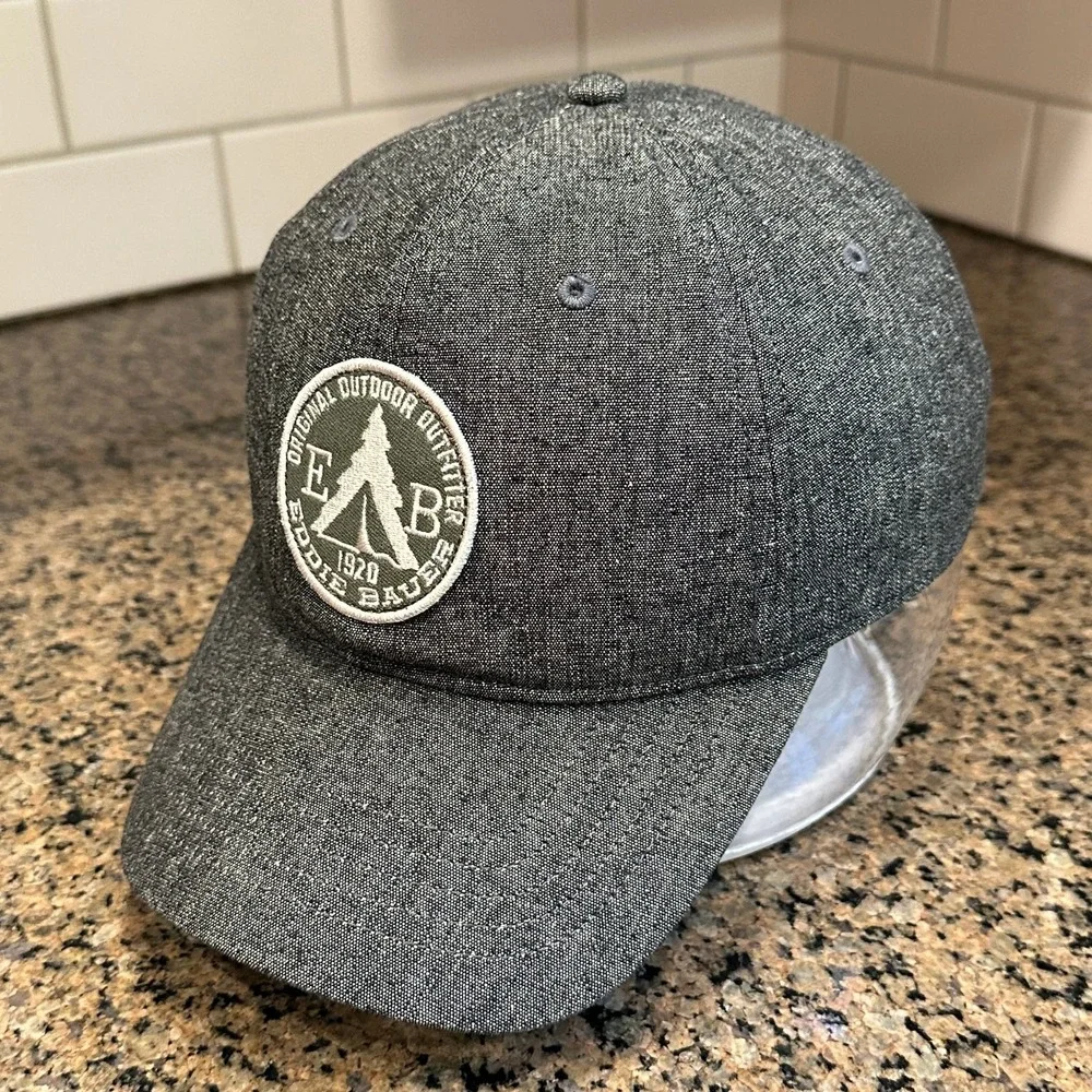 Eddie Bauer Hat Baseball Cap Men's One‎ Size Adjustable Heather Gray Cotton